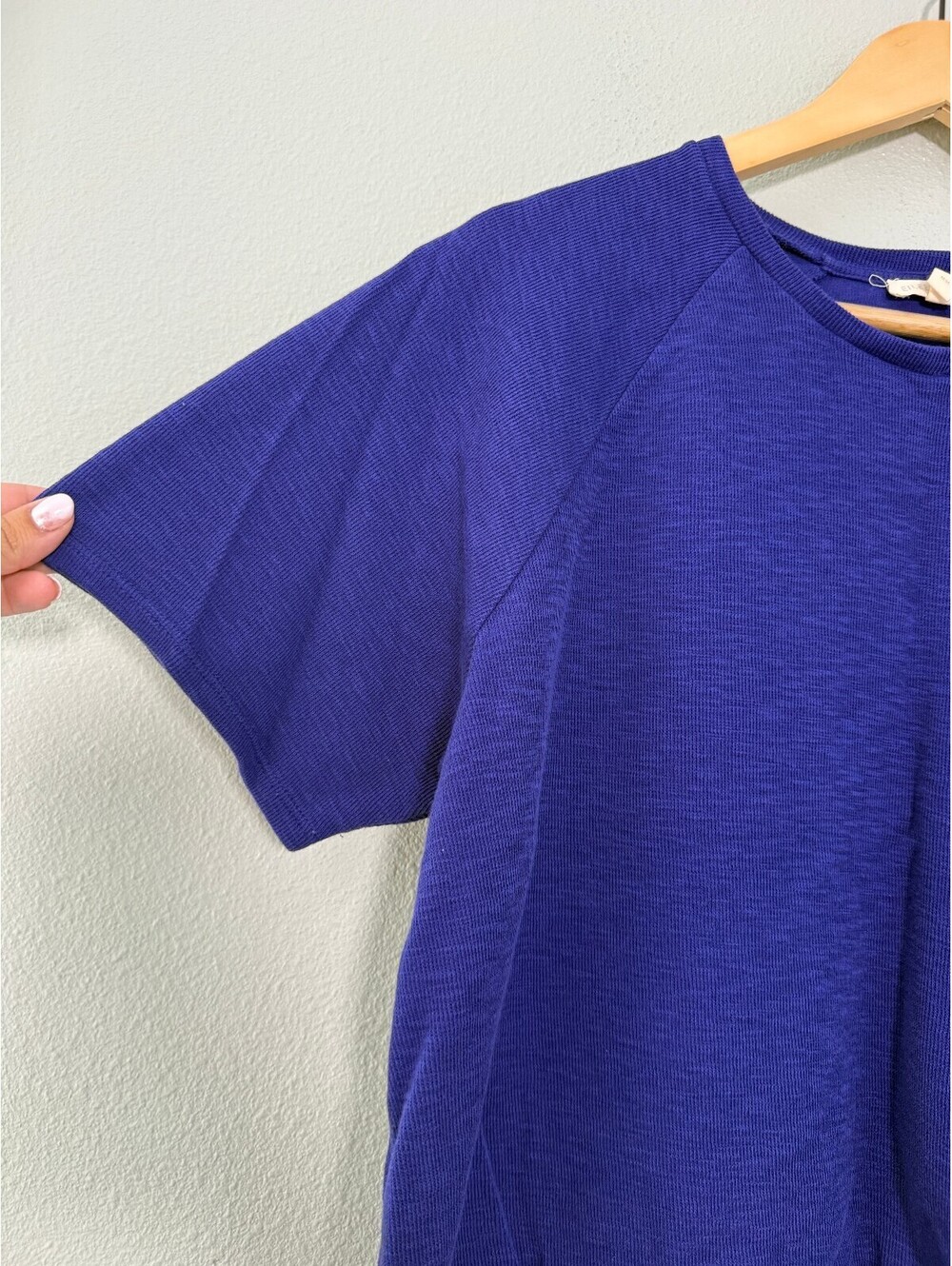 Eileen Fisher Organic Cotton Slubby Rib Knit Sleeve Top - Women's Medium NWOT - Picture 3 of 5